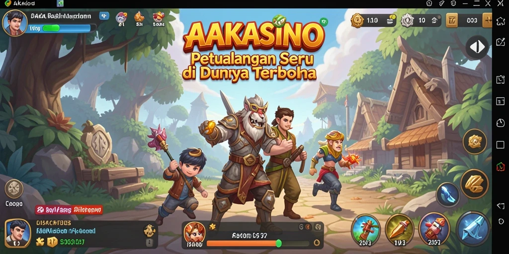 Screenshot AAKASINO menampilkan petualangan dalam dunia terbuka yang luas.