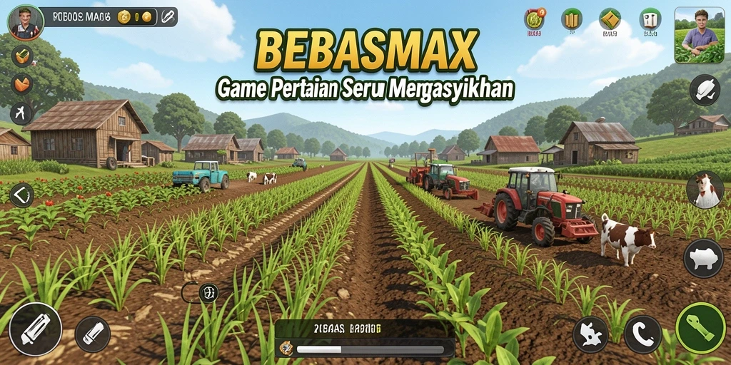Tampilan menarik pada gameplay Farming di BEBASMAX.