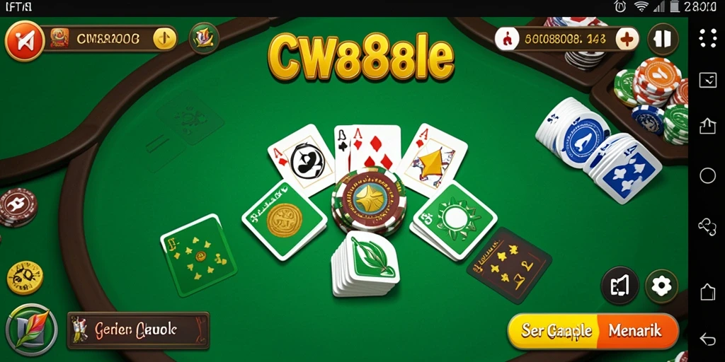Screenshot gameplay CW8888 yang penuh keseruan Gaple.