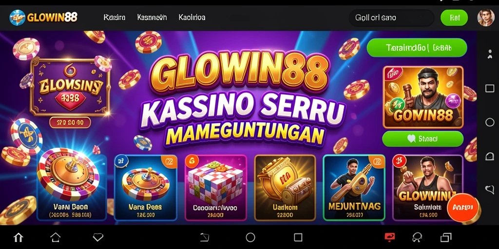Tampilan gameplay seru dari GLOWIN88 dalam aplikasi Kasino