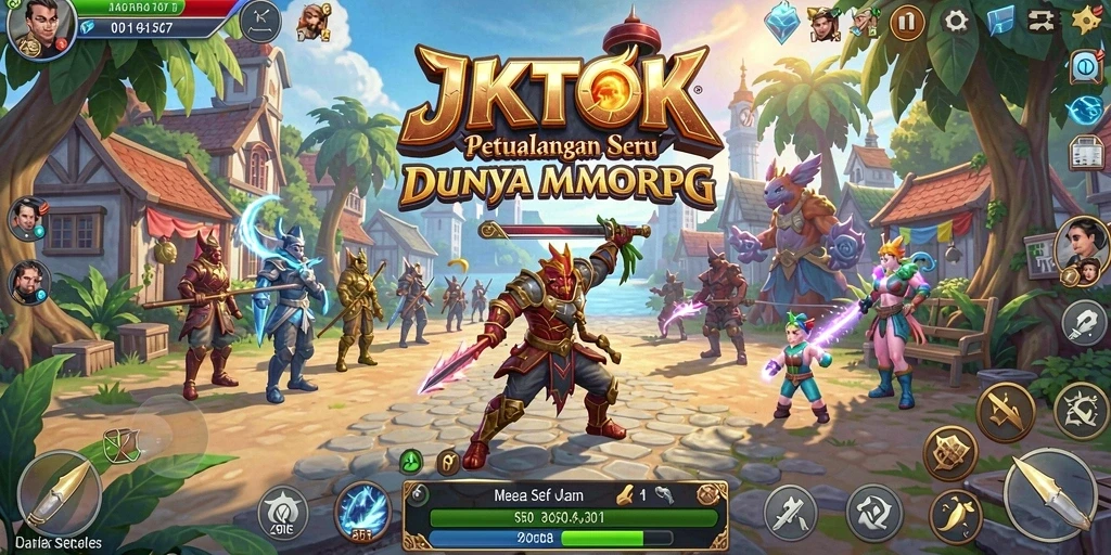Tampilan gameplay seru JKTOK yang menampilkan pertarungan epik.