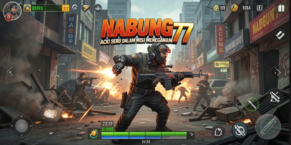 Tampilan menarik permainan aksi yang menantang di NABUNG77.
