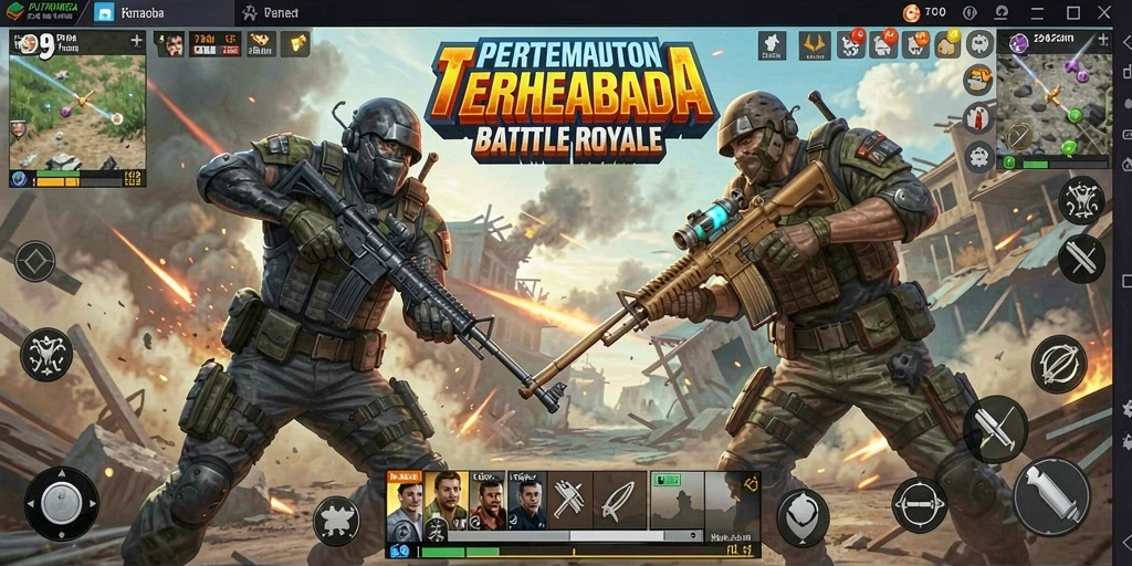 Gameplay seru di PUTARMEGA dengan pertempuran mendebarkan.