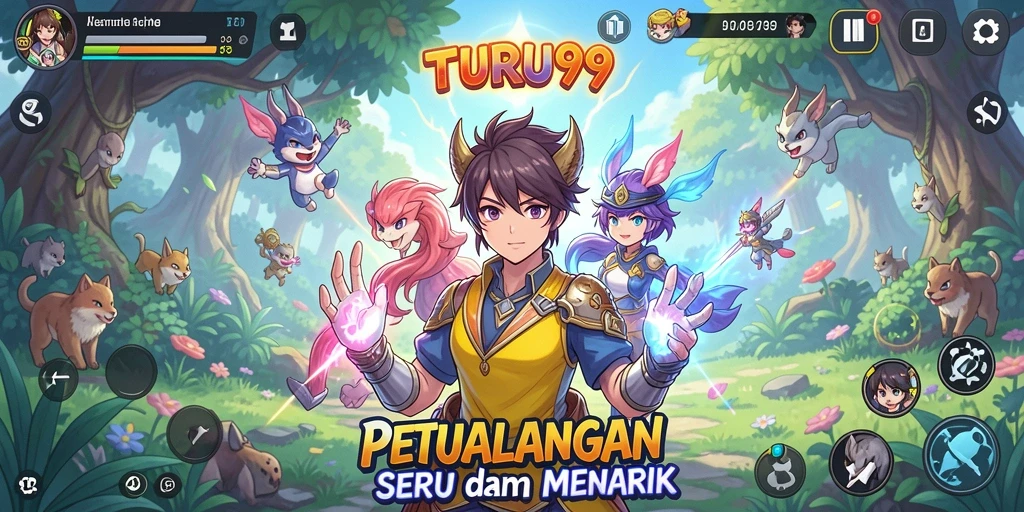 Gameplay menarik TURU99 dengan karakter anime yang penuh aksi.
